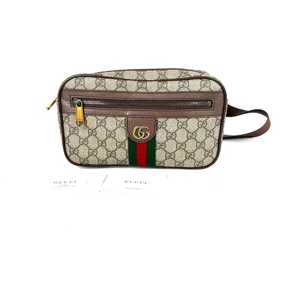 GUCCI GG Supreme Ophidia Medium Monogram Belt Bum Waist Bag - Picture 3 of 14